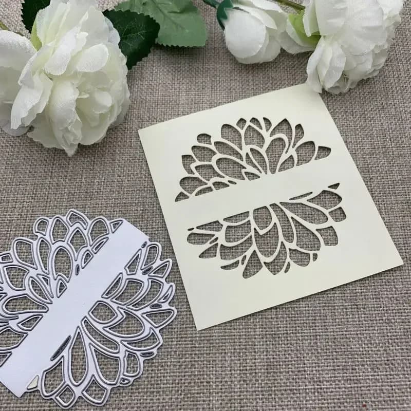 Matrices de découpe en métal pour la décoration de cartes florales, pour scrapbooking DIY, gaufrage 