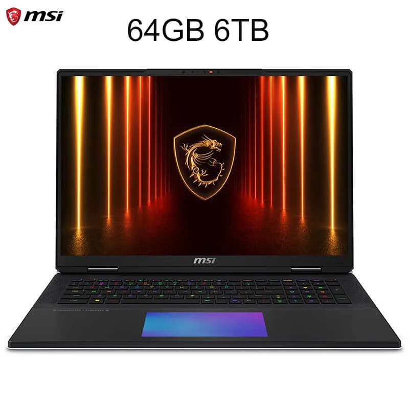 Ordinateur portable de jeu MSI Titan 18 HX AI 2025, écran 18 pouces 4K Mini LED 120Hz UHD+, Ultra 9-