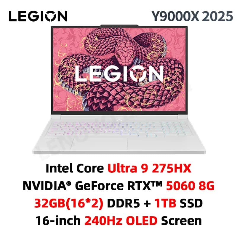 Lenovo Legion Y9000X ordinateur portable de jeu Intel Core Ultra 9 275HX 16 pouces 32GB/1T SSD RTX50
