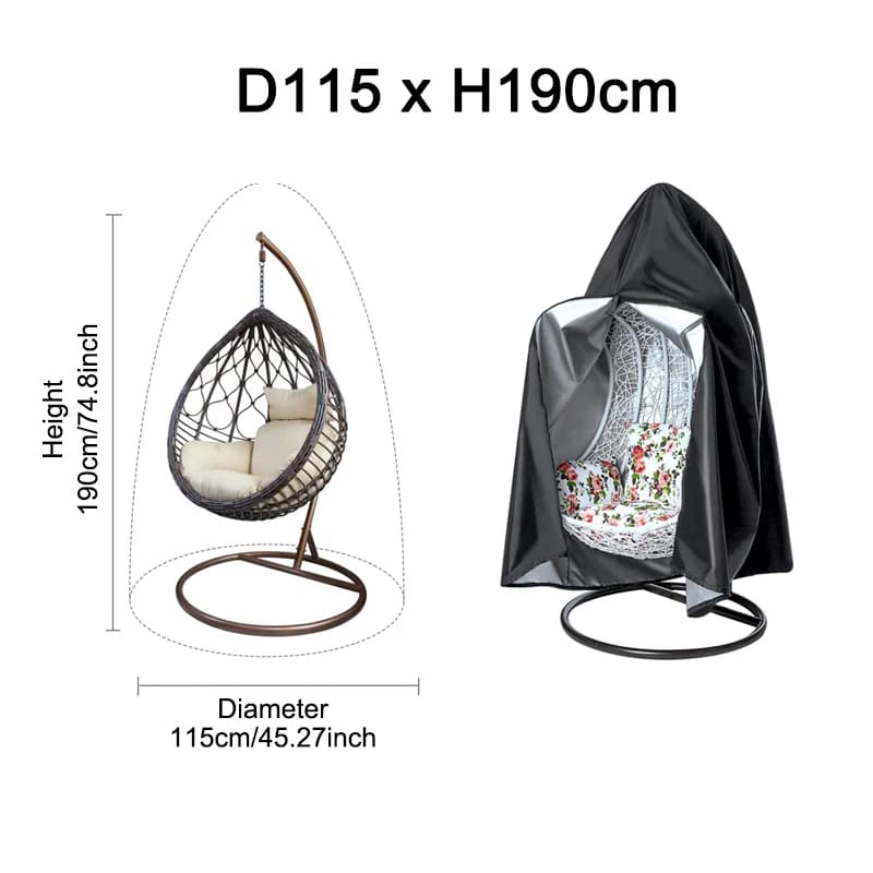 Housse de protection de chaise oeuf, imperméable, avec fermeture éclair, anti-rouille, Durable, Anti