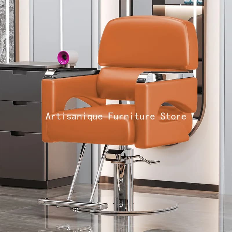 Chaise de barbier pour spa à domicile, dossier bas renforcé, chaise de salon antidérapante, résistante à l'usure, Sedia Parrucchieri, mobilier de salon de beauté