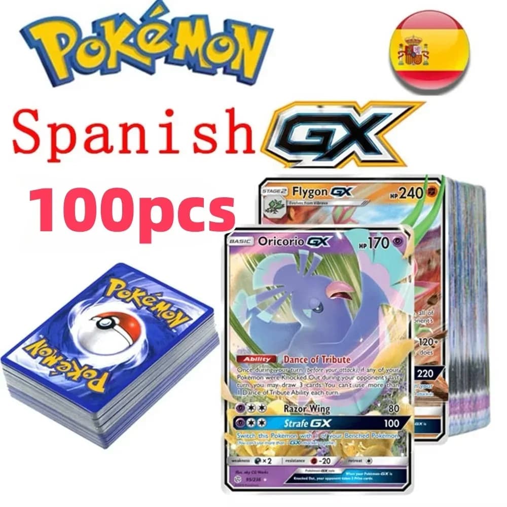 100 pièces cartes Pokemon GX Vmax MEGA Charizard Pikachu Carte Pokémon jeu bataille Carte Trading cartes brillantes jouet cadeaux