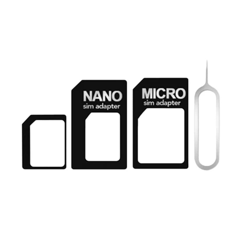 Kit de connecteurs adaptateur de carte Nano SIM 4 en 1, convertisseur de carte Sim Standard Micro si