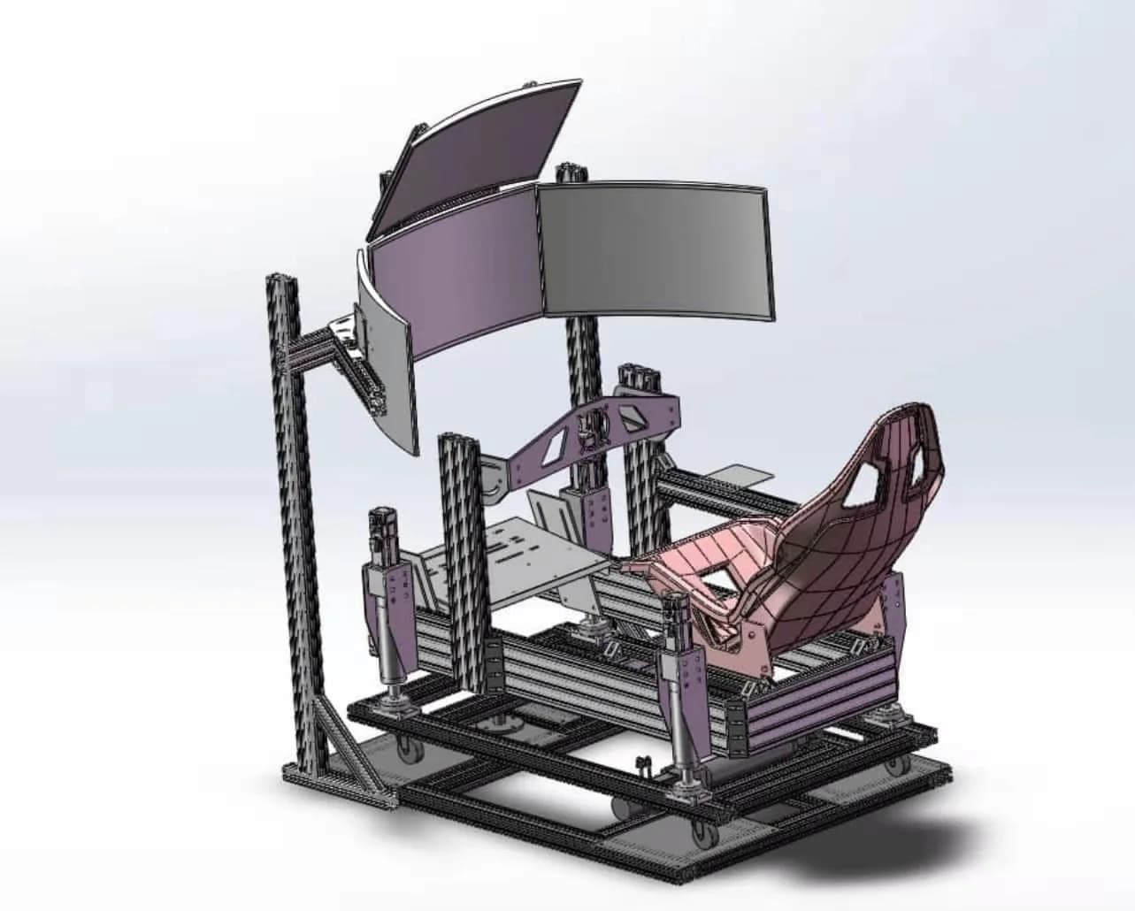 Simulateur de course de réalité virtuelle pour divertissement à domicile, système de mouvement 4DOF