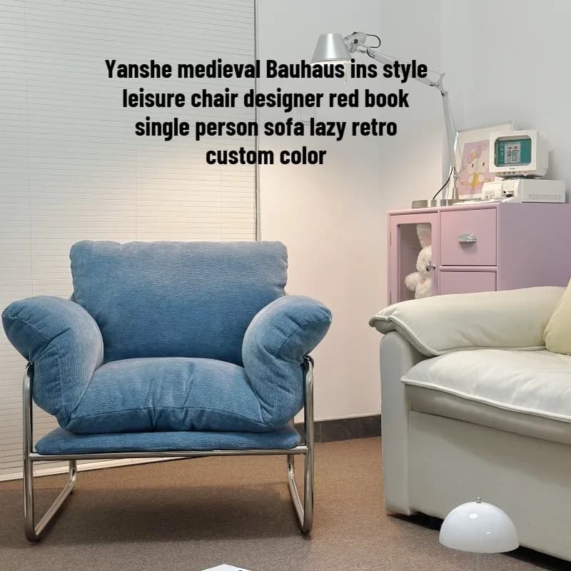 Fauteuil Bauhaus, canapé individuel, chaise de chambre et de salon, fauteuil relax pour adultes, Poltronas Decorativas, mobilier italien de luxe