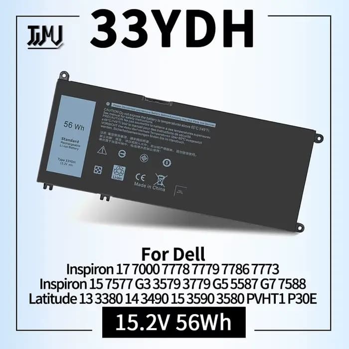 56WH 33YDH Batterie pour ordinateur portable Dell Inspiron 17 7000 7778 7779 7786 7773 15 7577 G3 35