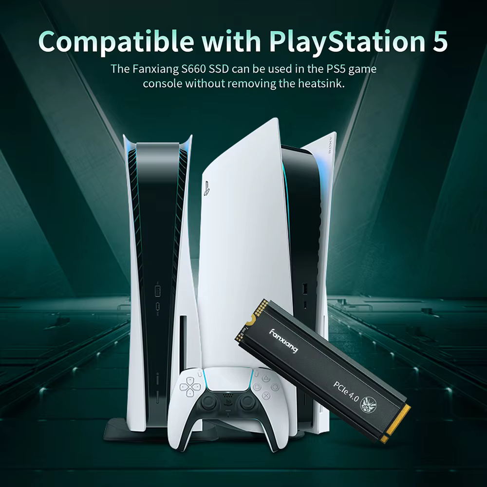 Fanxiang S660 M.2 SSD 500GB 1TB 2TB 5000MB/s M.2 NVMe PCIe4.0x4 SSD Disque SSD interne pour PS5/Play