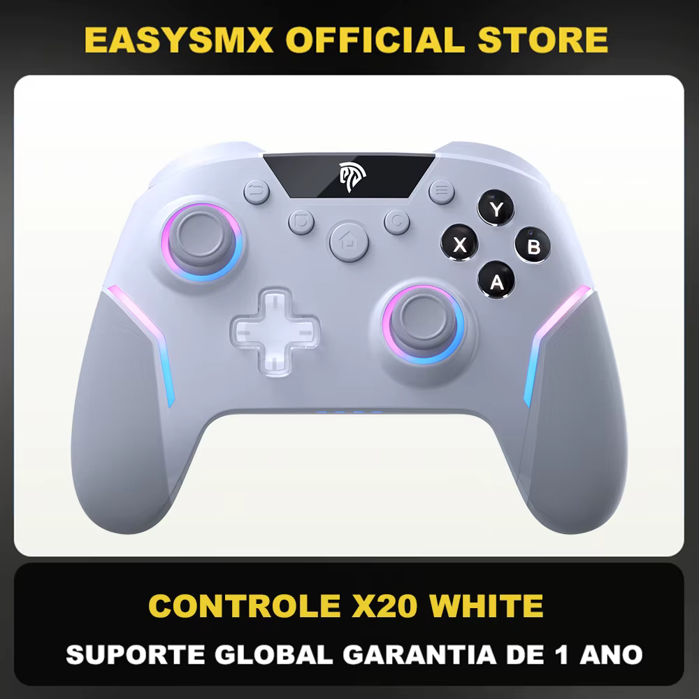 Manette de jeu sans fil EasySMX X20, contrôleur amélioré compatible avec PC/NS/TV/téléphone/ordinate