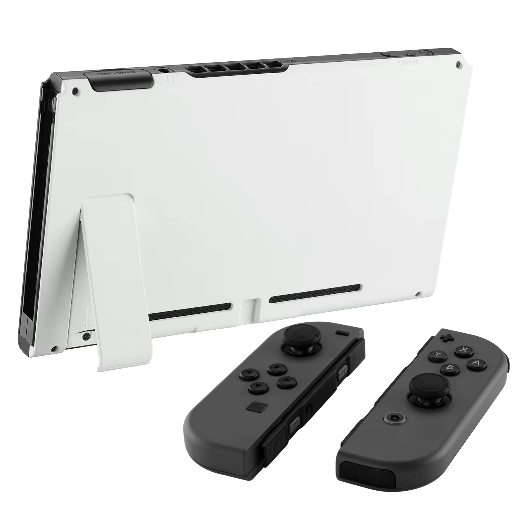 eXtremeRate DIY Remplacement Poignée Console Plaque Arrière Boîtier Coque avec Béquille pour Console