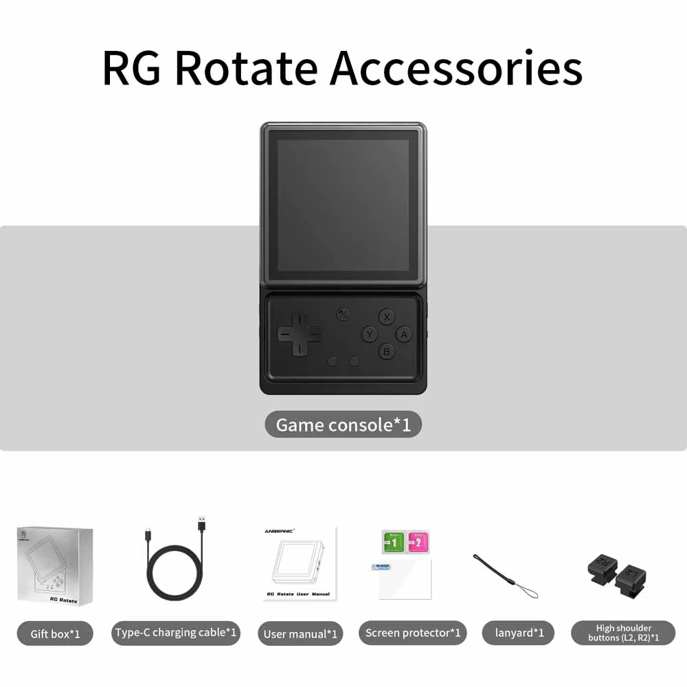 Console de jeu portable Android ANBERNIC RG Rotate 2026, nouveau modèle avec écran rotatif — Apparei