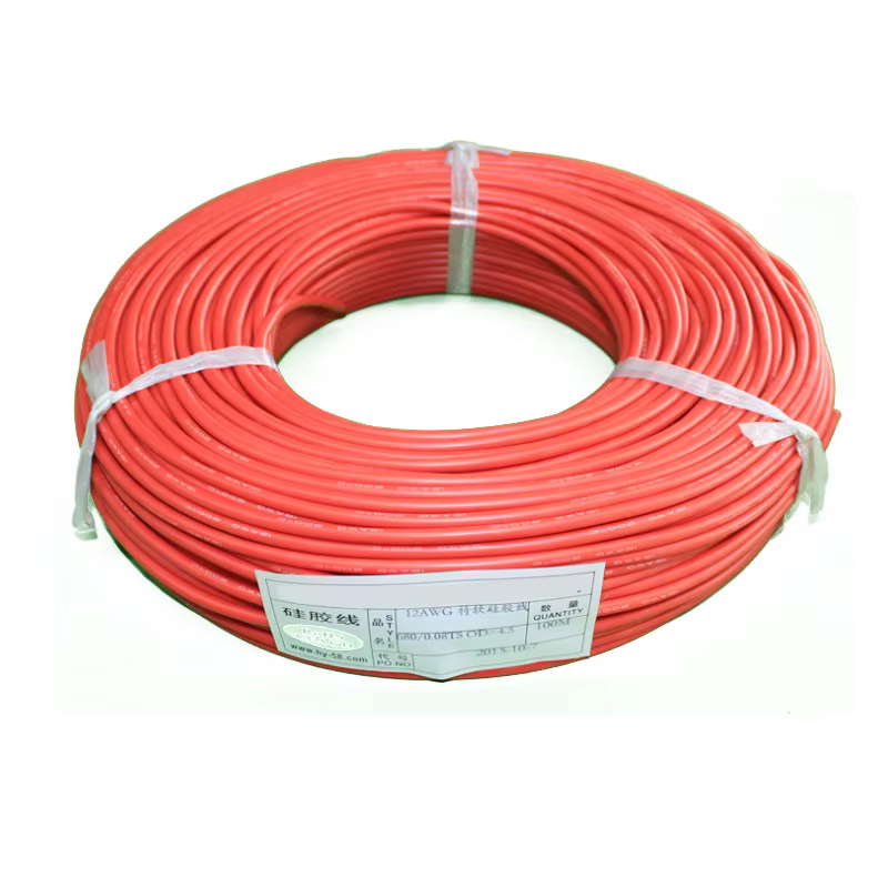 Fil de Silicone de 2 mètres 8 10 12 14 16 18 20 22AWG, câble de Gel de silice en Silicone souple rés
