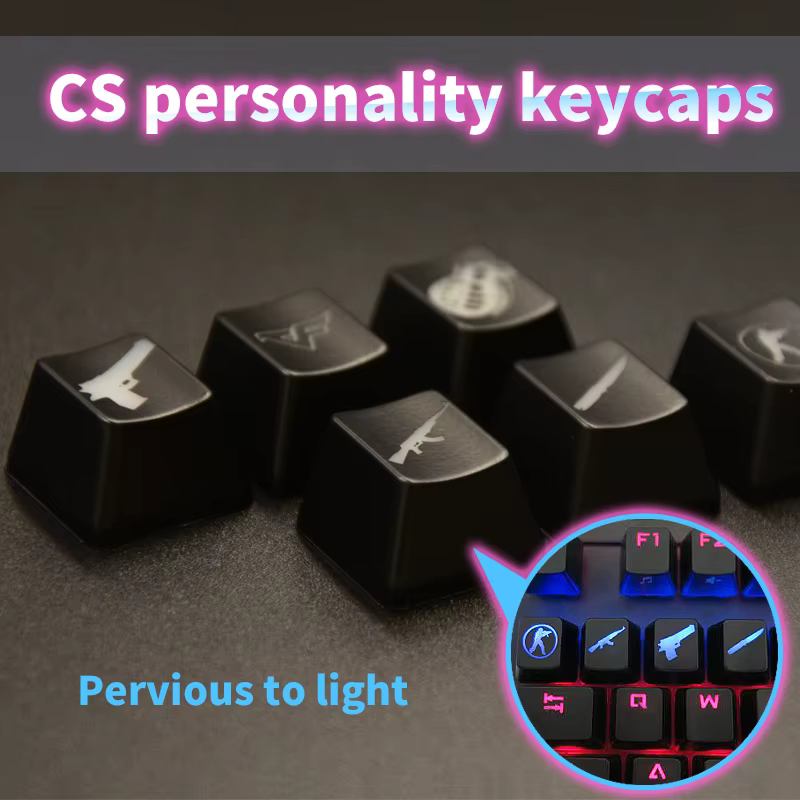 Capuchons de touches de jeu CS GO CF, accessoires de clavier de jeu, capuchon ABS pervifs pour clavi