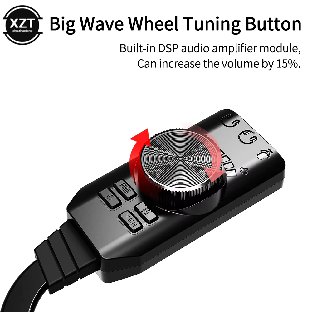 Carte son externe USB vers 3.5mm pour jeu PUBG, adaptateur USB, Plug and Play, carte audio externe,