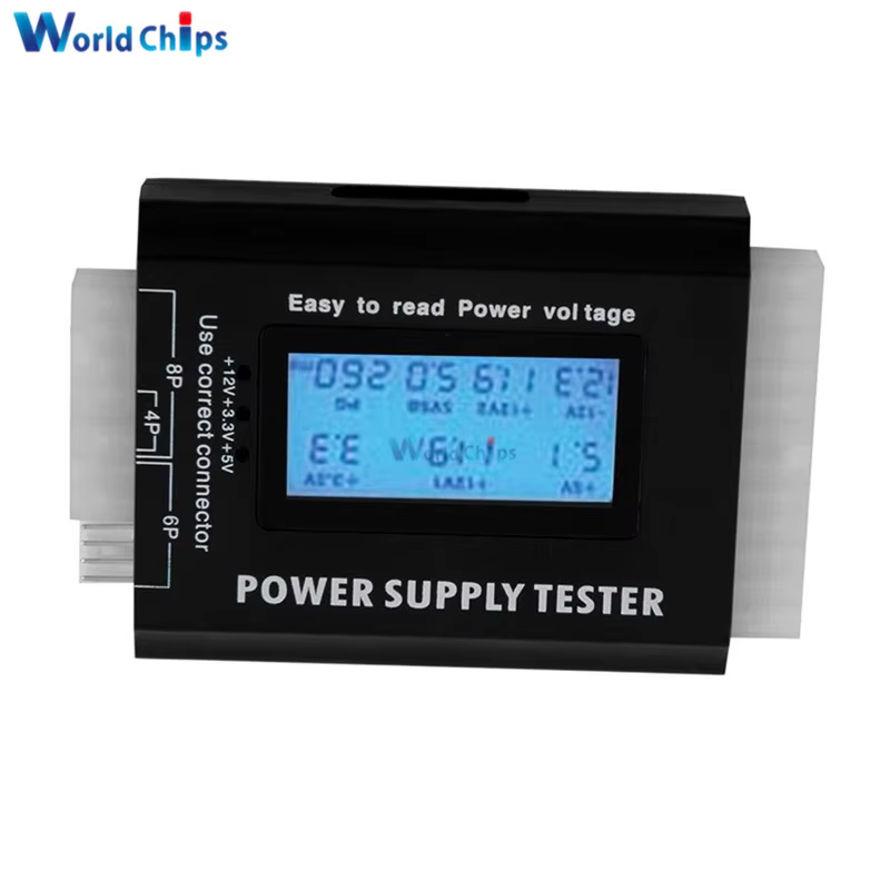 Écran LCD numérique pour ordinateur PC, testeur d'alimentation 20/24 broches, vérificateur de mesure