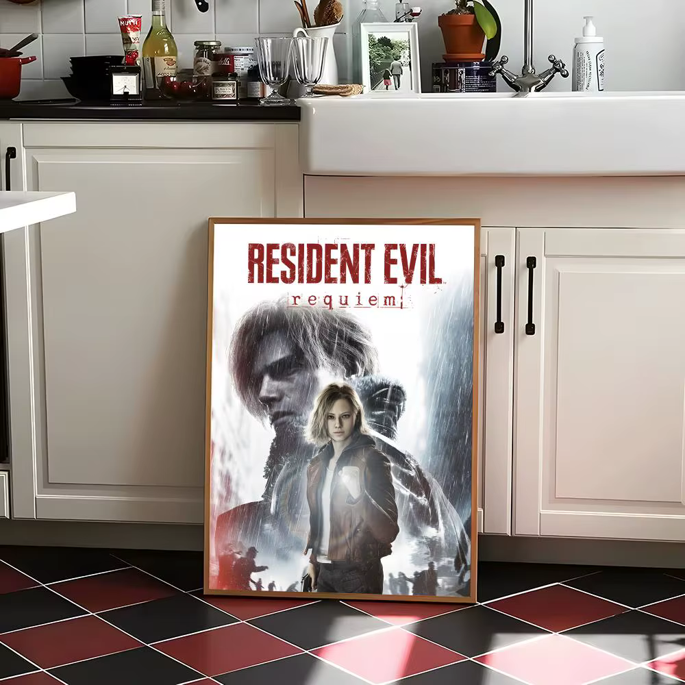Affiche du jeu r-Resident Evil Requiem, autocollant parfait auto-adhésif pour le bureau, le cinéma à