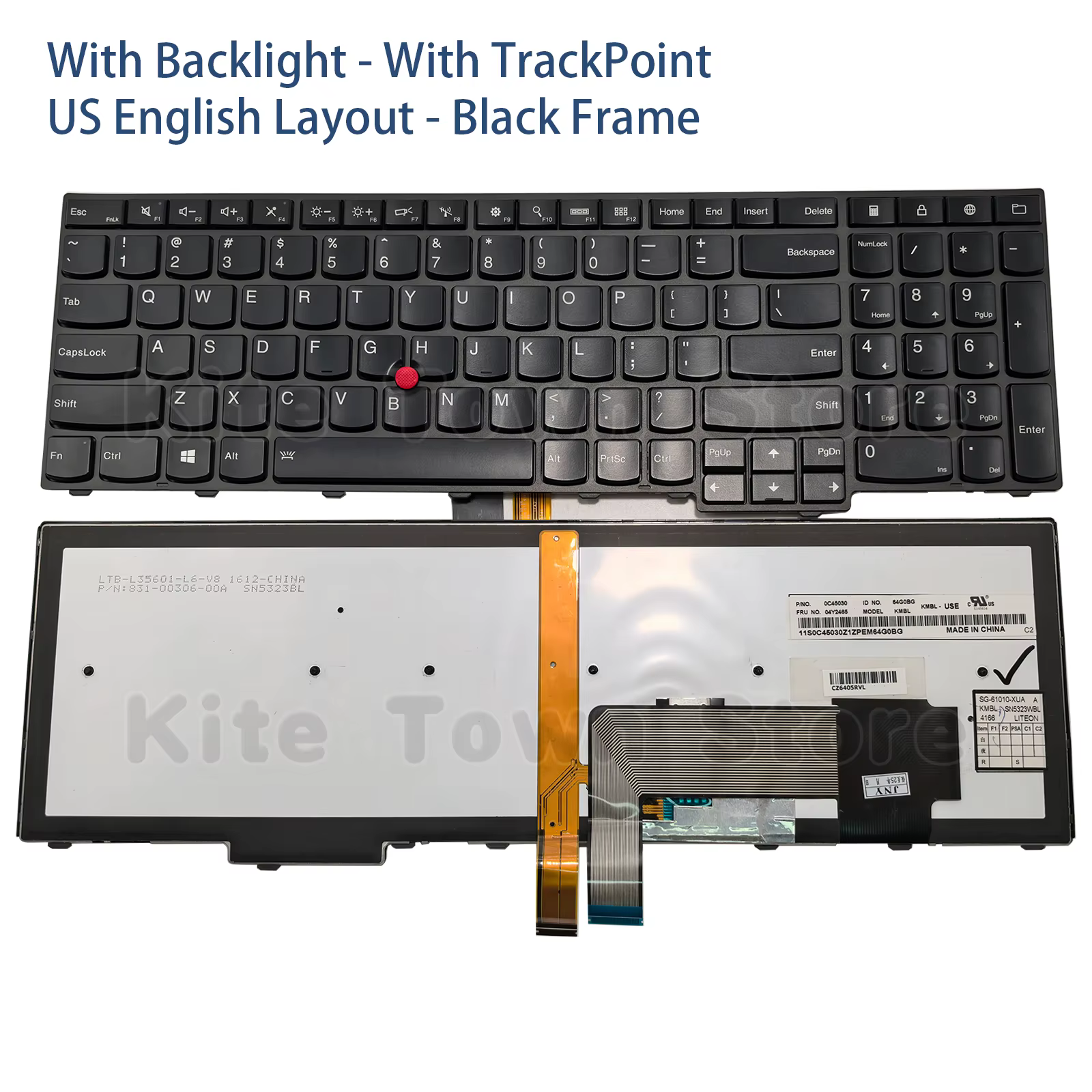 Nouveau clavier d'ordinateur portable américain rétro-éclairé pour Lenovo Thinkpad E531 E540 L540 L5