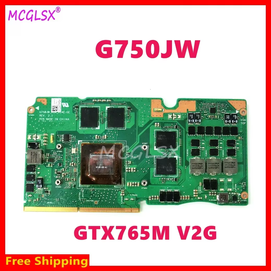 Carte de fouille VGA GTX765M-V2G N14E-GE-A1 Execute JW pour ASUS ROG Cartes de fouille pour ordinate