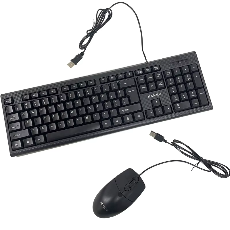 MANMU – ensemble combiné clavier et souris de bureau, souris filaire de jeu pour ordinateur