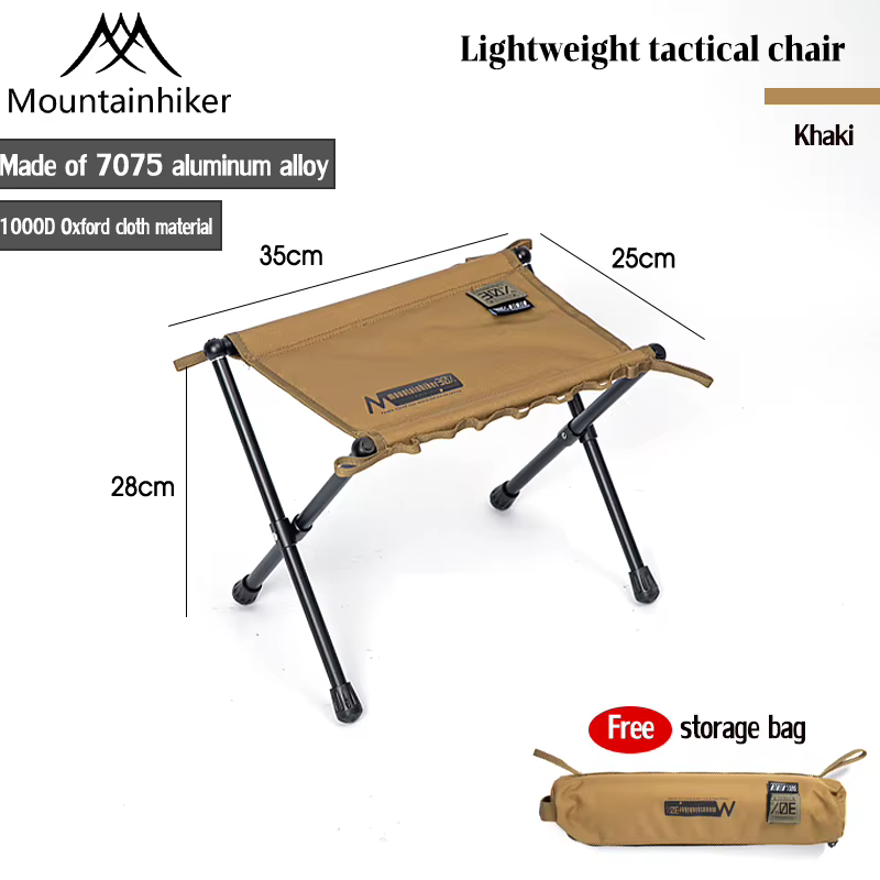 Tabouret pliant portable – idéal pour le camping, les pique-niques et les voyages, pour s'asseoir en