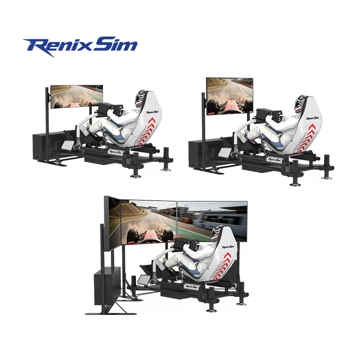 Simulateur de course automobile 4 axes F1 avec mouvement de cockpit, machine de jeu de formation à l