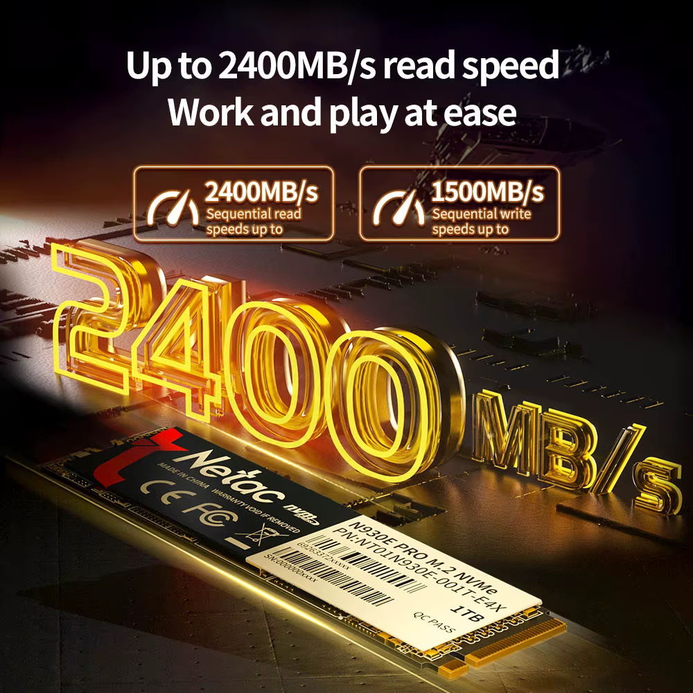 Netac SSD NVMe M2 1 to 128GB 256GB 512GB M.2 SSD NVMe PCIe disque dur disque SSD interne pour ordina