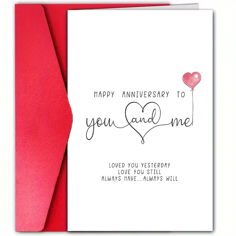 1 carte de vœux spéciale pour anniversaire, parfaite pour la Saint-Valentin et les anniversaires de