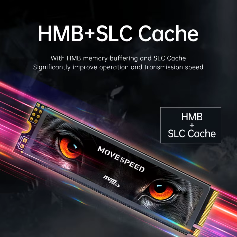 MOVESPEED 7450 mo/s SSD NVMe M.2 2280 4 to 2 to 1 to disque dur interne à semi-conducteurs M2 PCIe 4