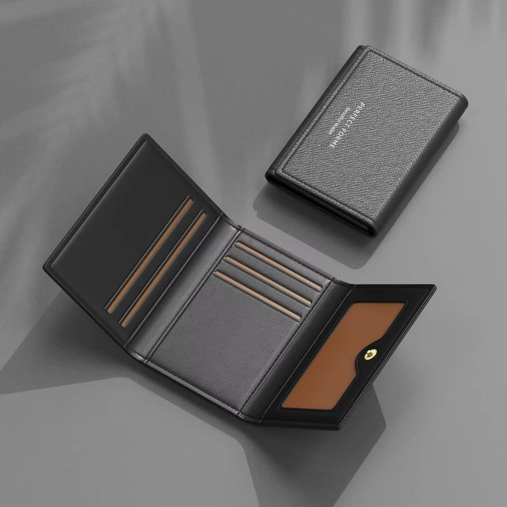Portefeuilles en cuir de luxe pour hommes, porte-cartes multifonctionnel de grande capacité, porte-c