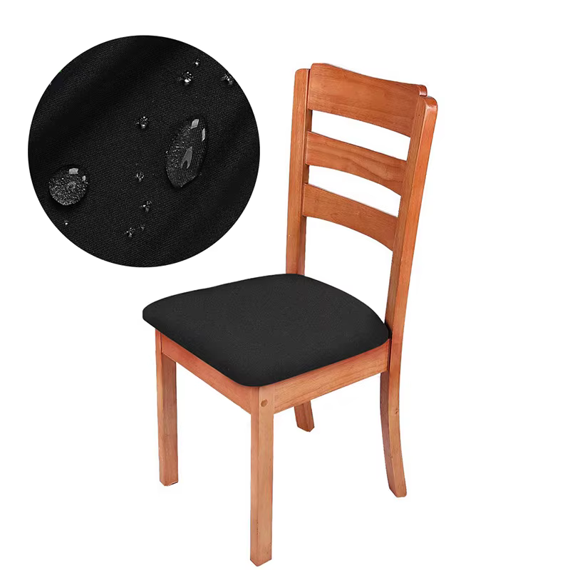 Housse de chaise de salle à manger imperméable, housses de siège, 13 couleurs unies, amovibles, lava