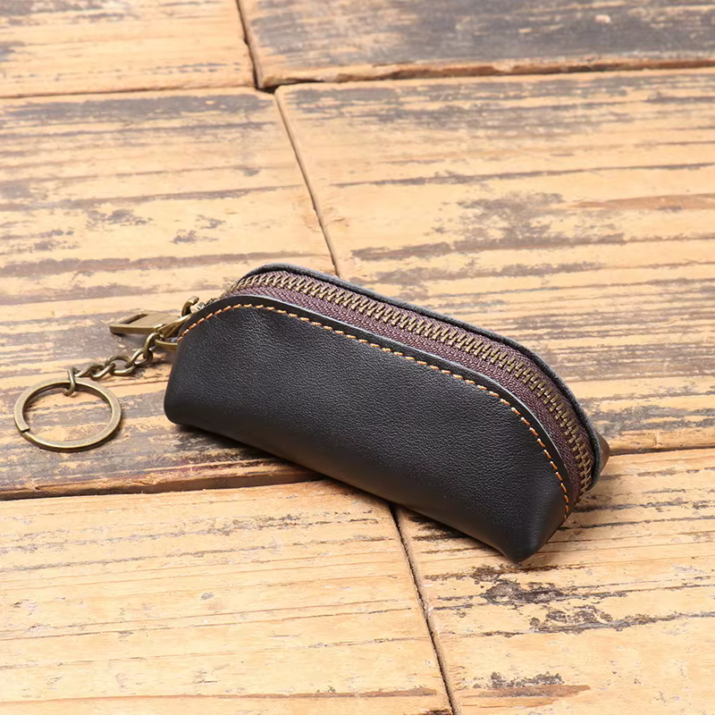 Porte-monnaie vintage avec fermeture éclair, portefeuille rétro, porte-cartes, étui à cartes, porte-
