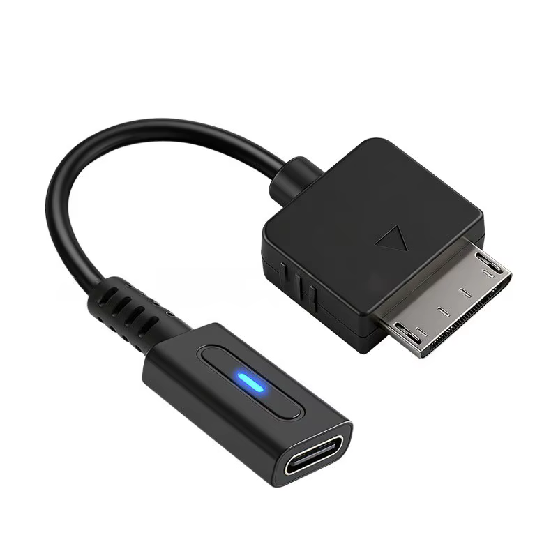 Câble de charge USB C pour PSP GO, adaptateur de conversion, cordon d'alimentation avec voyant lumin