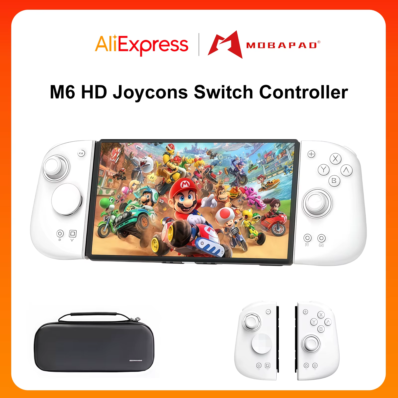 Manette de jeu Bluetooth Mobapad M6 HD Gemini2 avec joystick à effet Hall, réveil NFC pour Nintendo