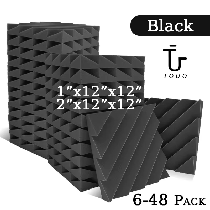TOUO mousse acoustique 6-48 pièces bureaux traitement acoustique diamant rainure mousse panneaux hau