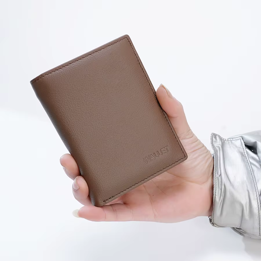 Portefeuille en cuir pour homme, porte-cartes RFID, portefeuilles en cuir véritable, porte-cartes po
