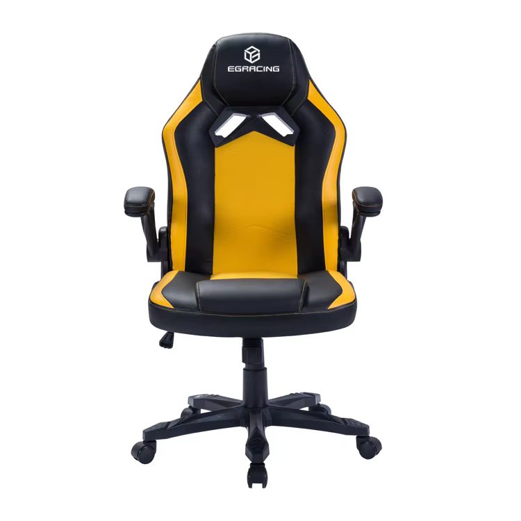 Fauteuil de jeu PC ergonomique en cuir, luxueux, inclinable, réglable, pivotant, avec fonction de re
