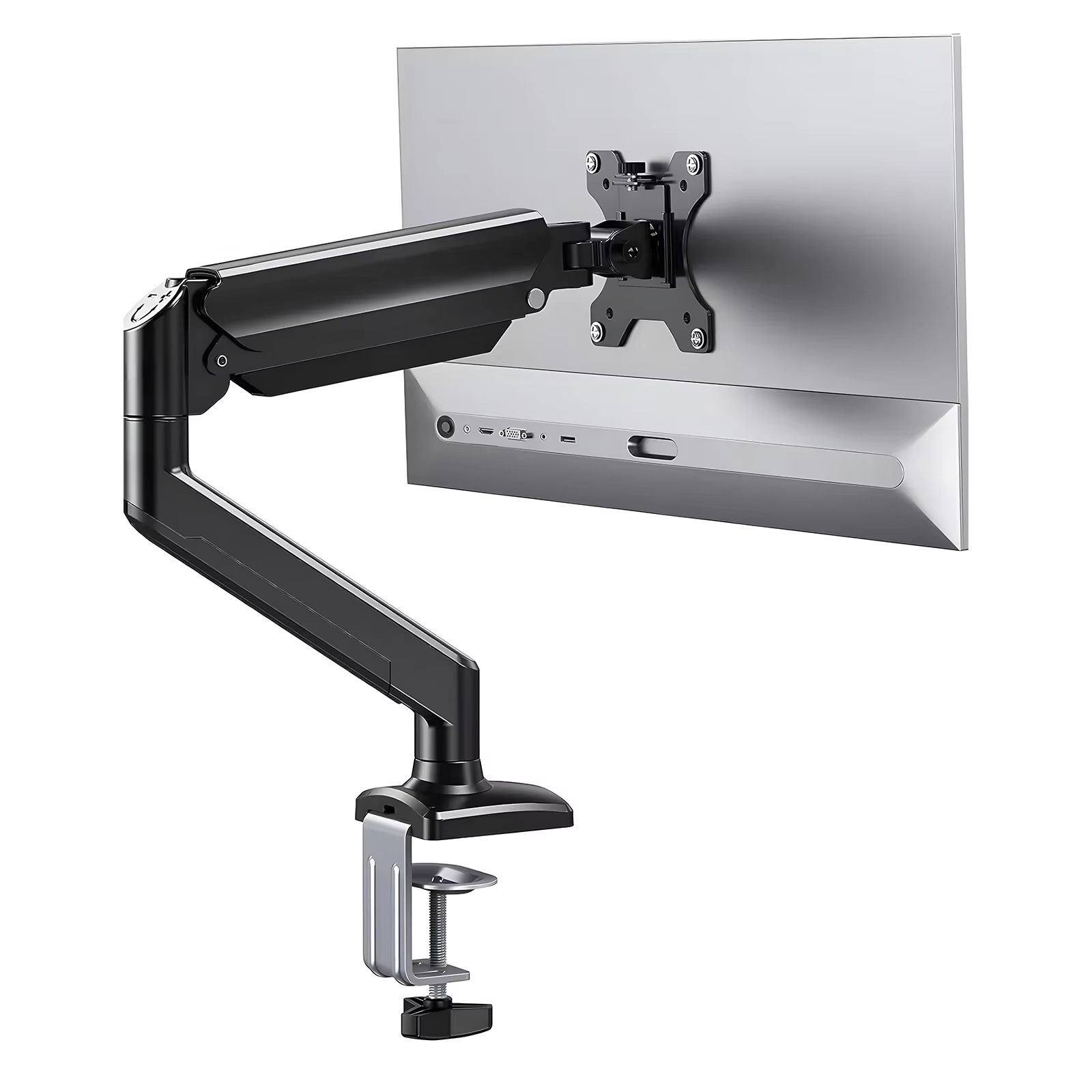 Support de moniteur à bras articulé, moniteur de mouvement complet de bureau, bras à ressort mécaniq