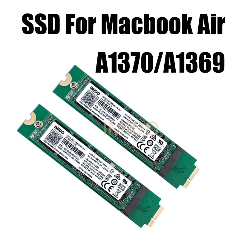 Disque dur SSD pour ordinateur portable, compatible avec Mac Air, A1369, A1370, MC503, MC504, MCAffa