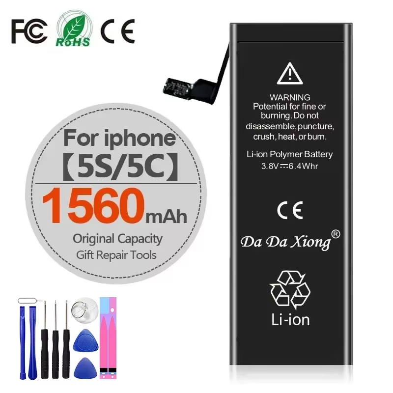 Batterie haute capacité pour iPhone 4 4s 5 5s 5C SE 2020 6 6s 7 8 SE2 Plus X XR XS 11 Pro Max, Pack 