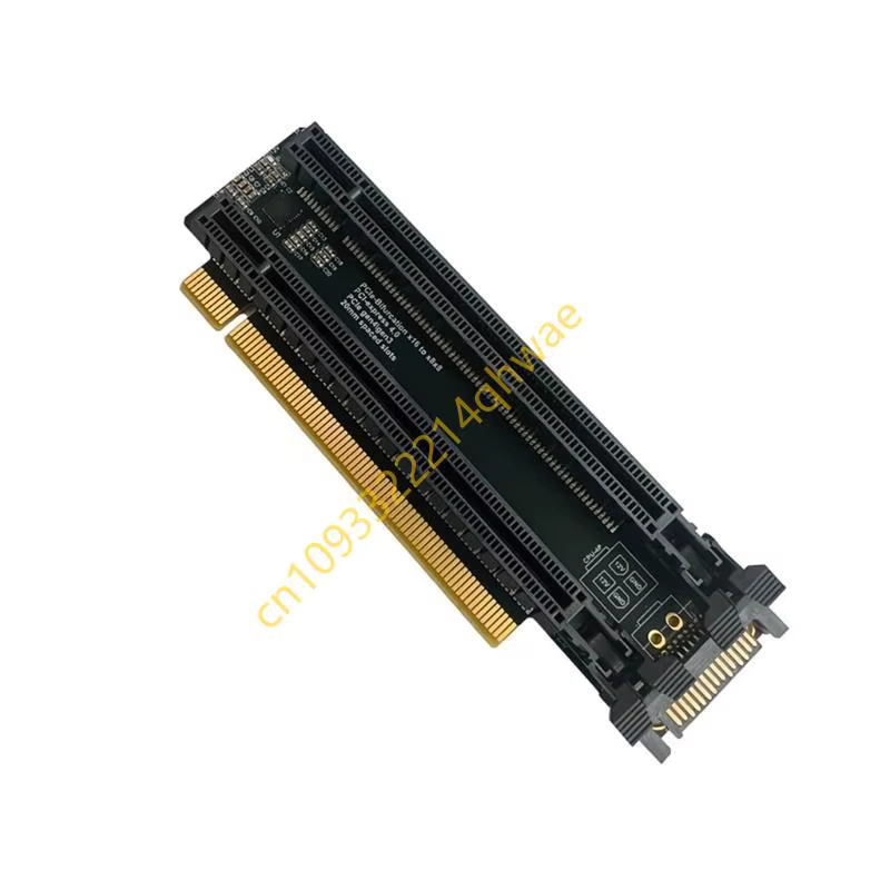 PCIe4.0 x16 1 à 2 Carte d'extension PCIe-bifurcation x16 à x8x8 / 4P alimentation Gen4 Split Card Sp
