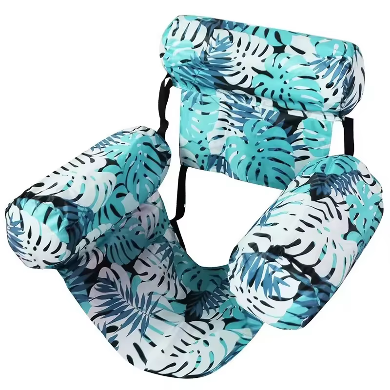 Chaises flottantes pour piscine, chaise longue gonflable pour adultes avec accoudoirs et dossier, tr
