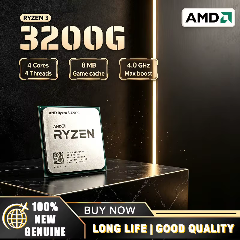 Meilleur processeur de jeu pour débutants, processeur AMD Ryzen 3 R3 3200G, 3,6 GHz, quad-core, 65 W