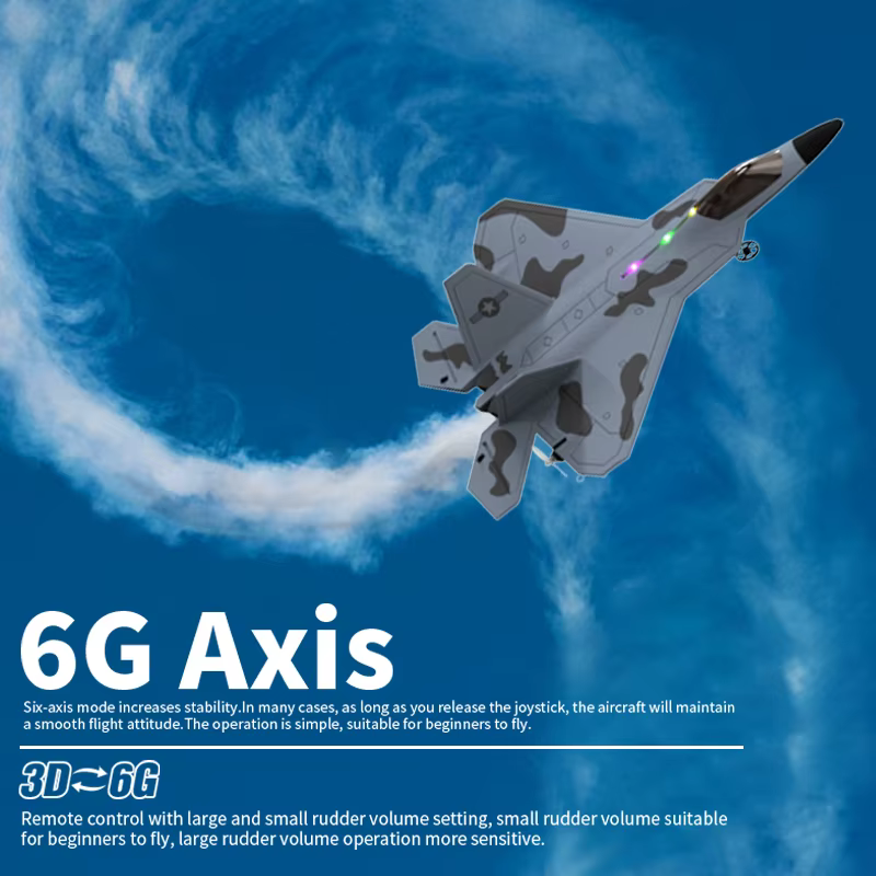 2024 nouveau F22S 2.4G 4CH 3D6G RC avion Raptor F22 avion de guerre WLtoys A180 mise à niveau Versio