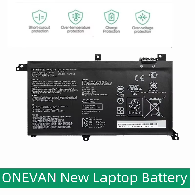 ONEVAN nouvelle batterie d'ordinateur portable 42Wh B31N1732 pour ASUS VivoBook X430UA X430UF X430UN