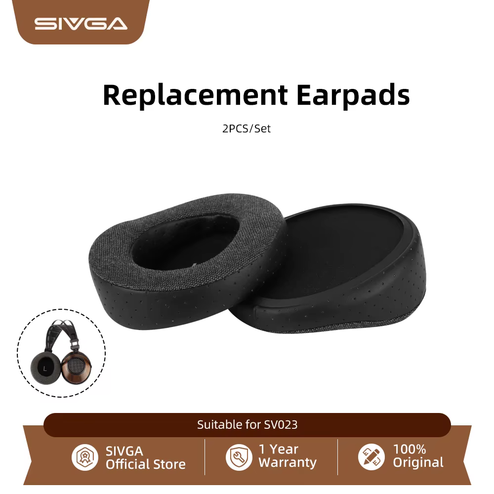 SIVGA Coussinets d'oreille de rechange noirs pour SV023 (une paire)