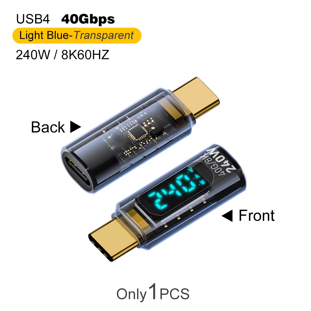 Adaptateur USB4 Type C UGOURD 40 Gbps avec affichage numérique, câble USB 4 80 Gbps Thunderbolt 4/5/
