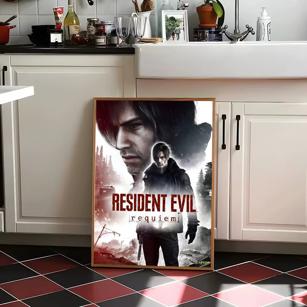 Affiche du jeu r-Resident Evil Requiem, autocollant parfait auto-adhésif pour bureau, cinéma à domic