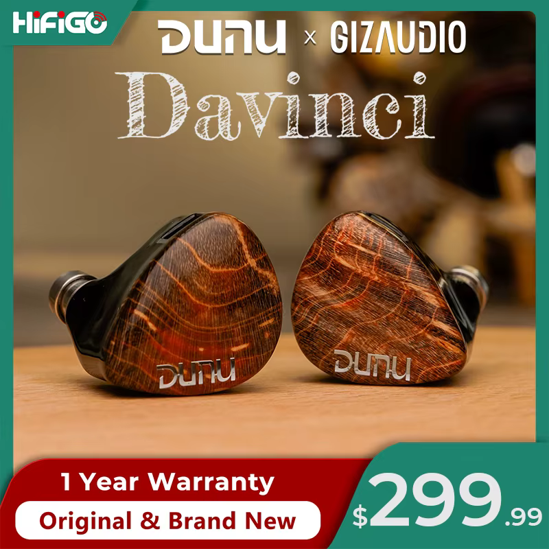 HiFiGo DUNU x Gizaudio DaVinci 2DD + 4BA écouteurs intra-auriculaires hybrides avec câble de fiches