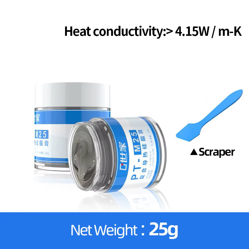 Teucer PT-25M 25g pâte composée PC processeur d'ordinateur graisse thermique dissipant la chaleur po