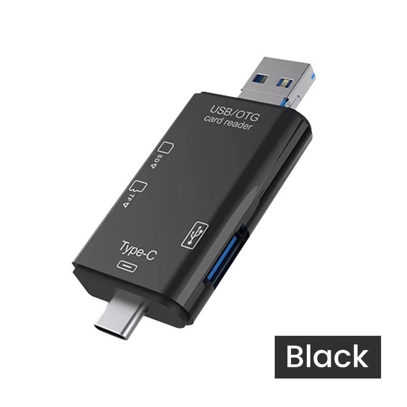 Lecteur de carte SD multifonction 6 en 1, adaptateur de carte mémoire USB type-c/TF/SD pour Macbook,