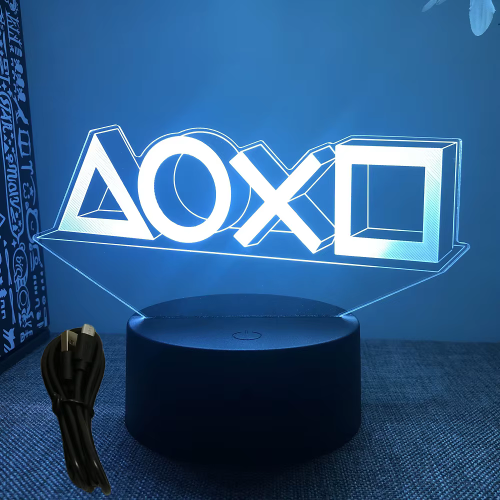 NEON GAMER 3D lampe LED veilleuse configuration de jeu RGB lampes pour enfants Gamer chambre décorat